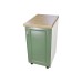 Corp inferior cu 1 Usa Zebra, Alb/MDF Verde, si blat Artar 40 x 85 x 60